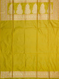 Banarasi Jaal Saree Yellow Gold Zari Unstitched