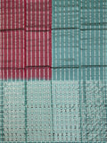 Soft Silk Tripura Pattu Saree Sea Green Maroon