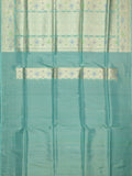 Banarasi Butta Saree Sea Blue Gold Zari Self Border