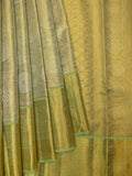Kanjeevaram Tissue Kanchi Pattu All Over Weave Pista Green