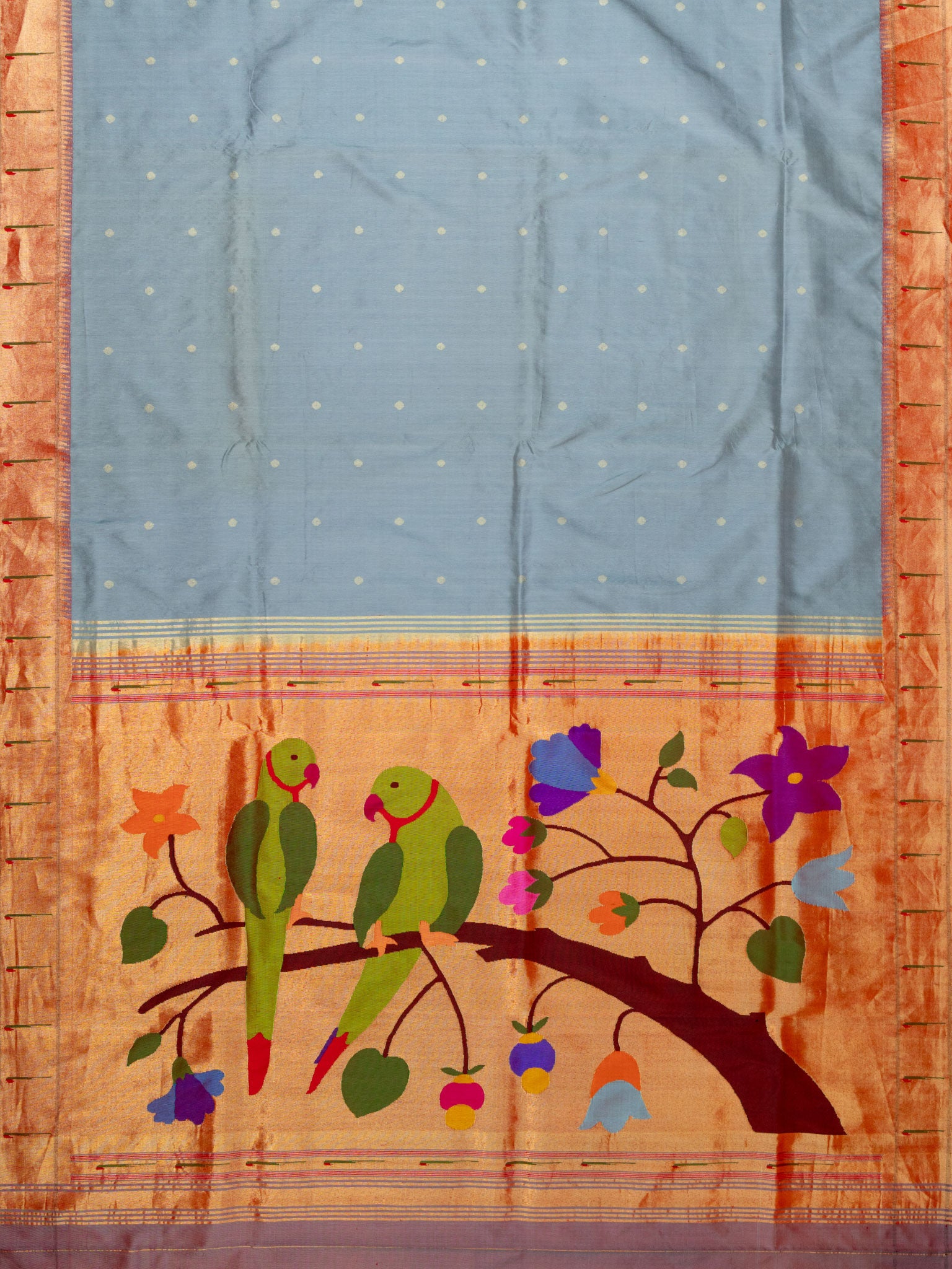Weaves Paithani Saree With Contrast Border