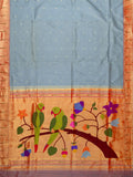 Weaves Paithani Saree With Contrast Border