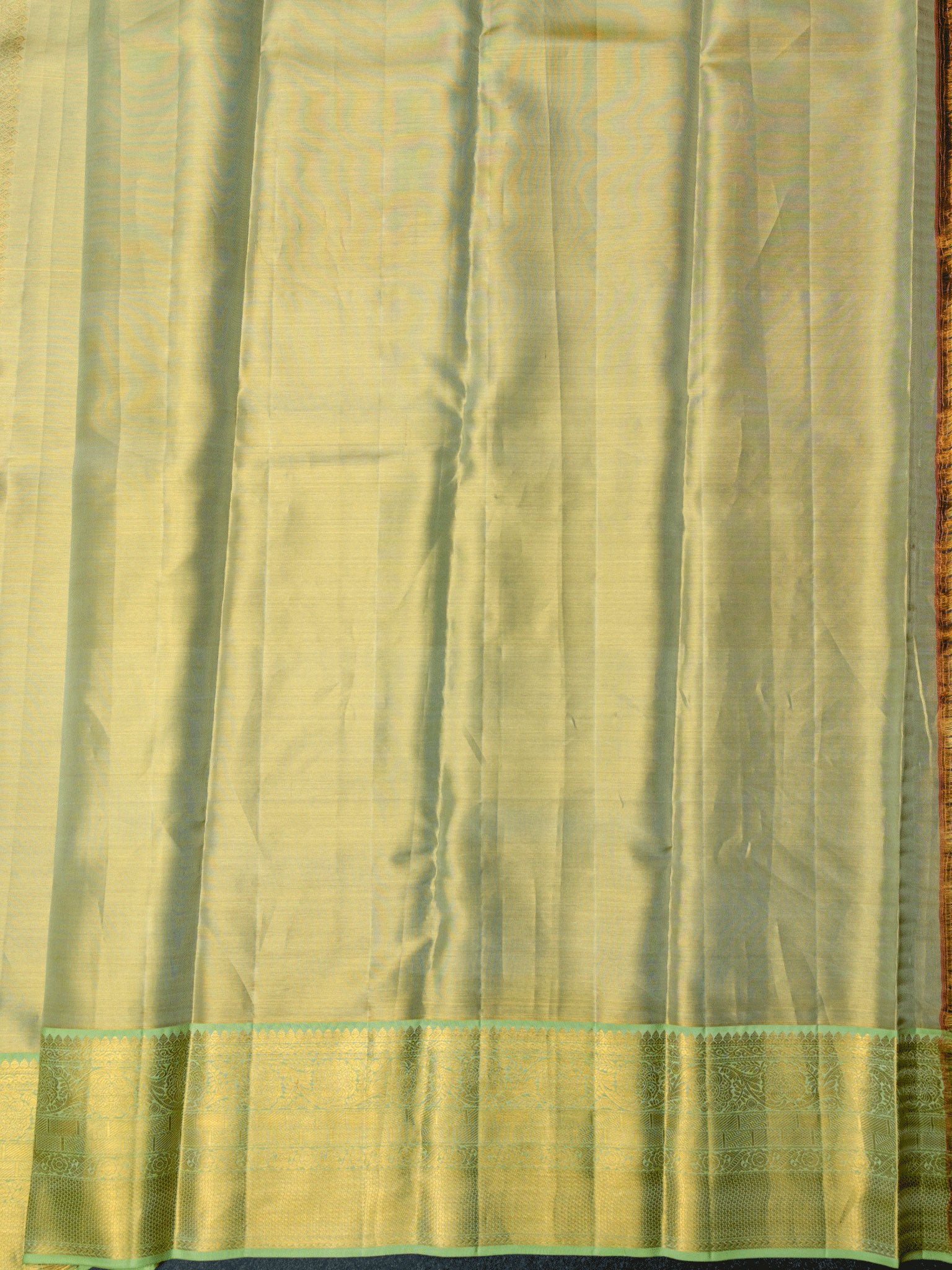 Kanjeevaram Tissue Kanchi Pattu All Over Weave Pista Green