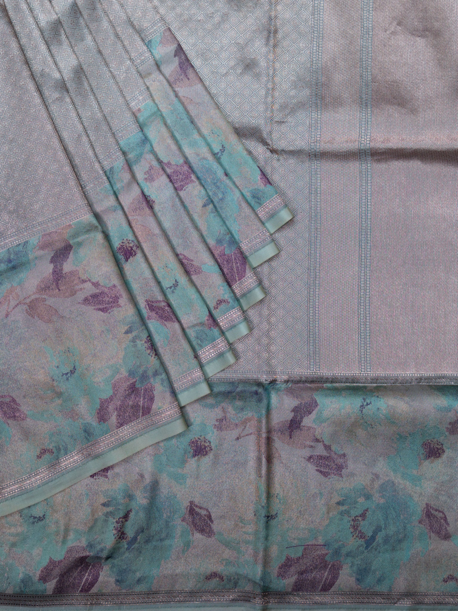 Weaves Banarasi With Printed Weaving Design