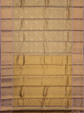 Kanjeevaram Tissue Kanchi Pattu All Over Weave Cream Base + Lilac