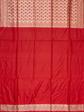 Red Banarasi Jaal Saree with Gold Zari Border