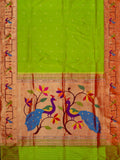 Weaves Paithani Saree With Contrast Border