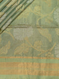 Soft Silk Tripura Tissue Saree Sea Green Self Border