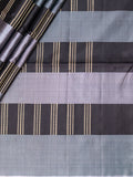 Black & Ash Tripura Pattu Soft Silk Saree with Checks