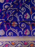 Purple Banarasi Jaal Saree with Gold Zari Border