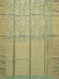 Soft Silk Tripura Tissue Saree Sea Green Self Border