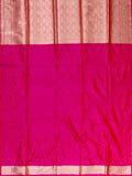Banarasi Butta Saree Rani Pink Gold Zari Unstitched