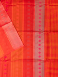 Red Tripura Pattu Soft Silk Saree with Elegant Self Weave