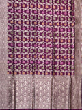 Weaves Banarasi Banarasi Jaal Wine