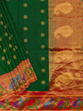 Weaves Paithani Saree With Contrast Border