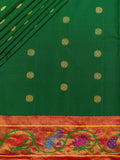 Weaves Paithani Saree With Contrast Border