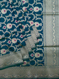 Weaves Banarasi Banarasi Jaal (Shading) Green
