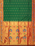 Weaves Paithani Saree With Contrast Border