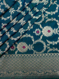 Weaves Banarasi Banarasi Jaal (Shading) Green