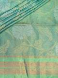 Soft Silk Tripura Tissue Saree Sky Blue Unstitched