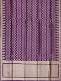 Purple Banarasi Rangkat Saree with Gold Zari Border