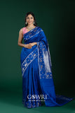 Royal Blue Chiniya Silk Saree – All Over Designer Butti Work | Medium Border | Premium Fancy Collection – Gs382427