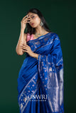 Royal Blue Chiniya Silk Saree – All Over Designer Butti Work | Medium Border | Premium Fancy Collection – Gs382427